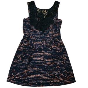 BCBGeneration Navy and Orange Dress 8